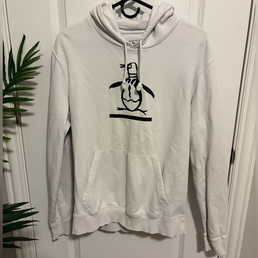 Men's Original Penguin White Hoodie Sweater